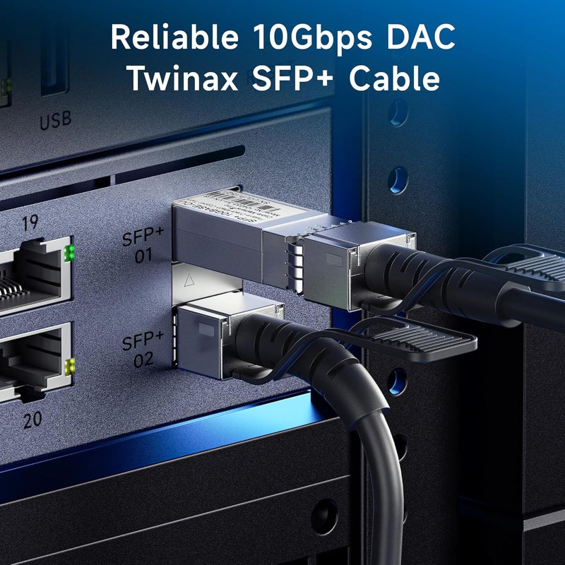 CableMatters 10Gbps DAC Twinax SFP Cable - 2m / 6.6ft, 10GBASE-CU Passive Direct Attach Copper Twinax SFP+ Cable, Compatible with Cisco, Ubiquiti, Huawei, Netgear, & Supermicro Devices - Image 2