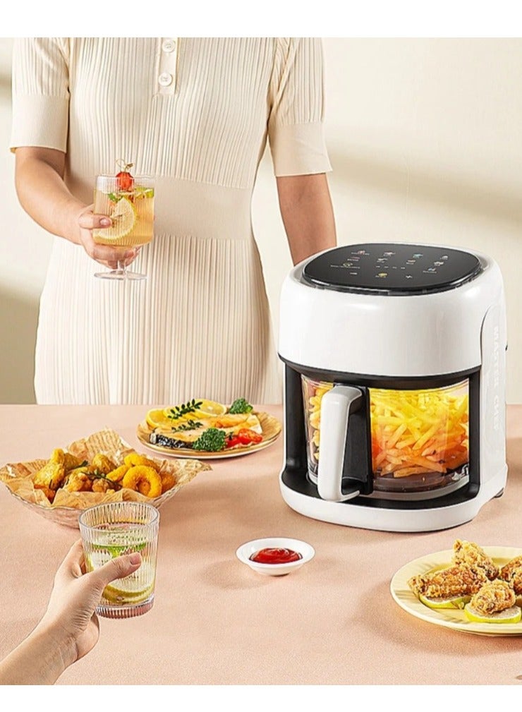 BAIG Smart Electric Air Fryer Large Capacity Convection Oven Deep Fryer Without Oil Kitchen 360°Baking Viewable Window 8L Capacity - Image 1