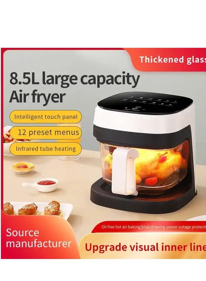 BAIG Smart Electric Air Fryer Large Capacity Convection Oven Deep Fryer Without Oil Kitchen 360°Baking Viewable Window 8L Capacity - Image 4