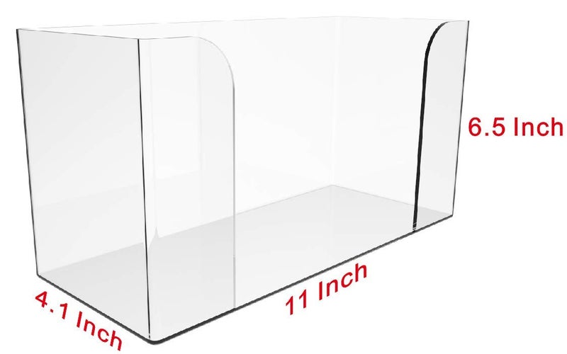 Cq acrylic حامل مناديل ورقية أكريليك Cq للكونتر، حامل مناديل ضيف شفاف، مناسب لمناديل Z-fold وMultifold وTrifold وC-fold، عبوة من 1 - Image 2