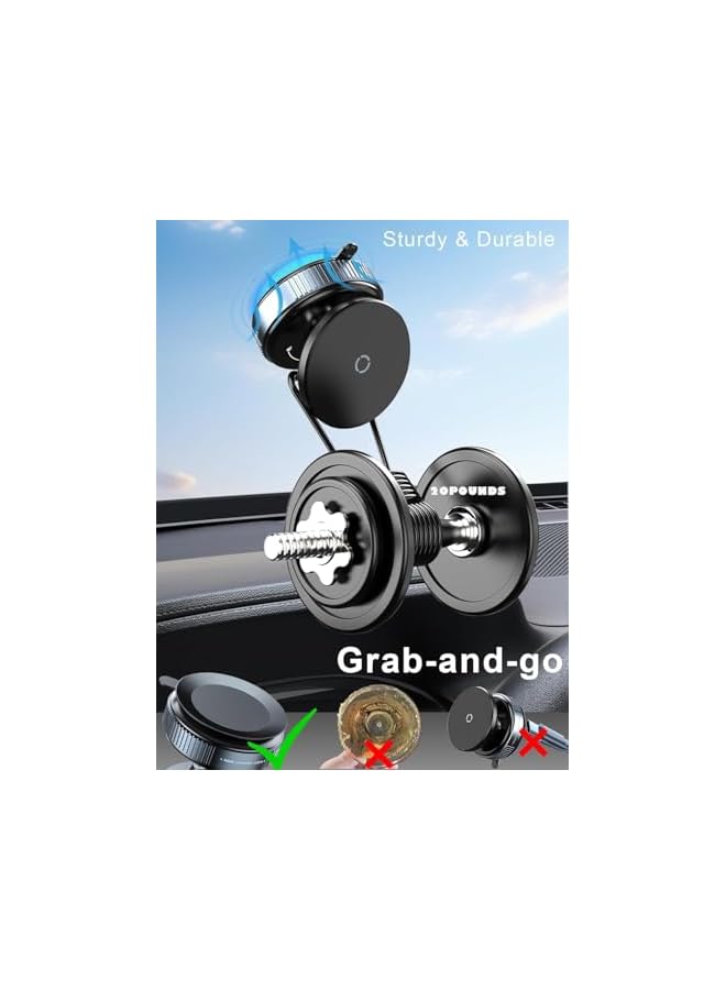 S-TOP Magnetic Car Suction Phone Holder, 360-Degree Adjustable Mount for Mirror, Wall, Gym, Compatible with Android, Smartphone - Image 4