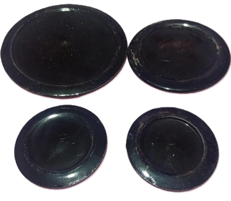 Heavy Metal Cover Set Compatible with Gas Cooker Replacement Logo, Flange Burner Covers - Image 1