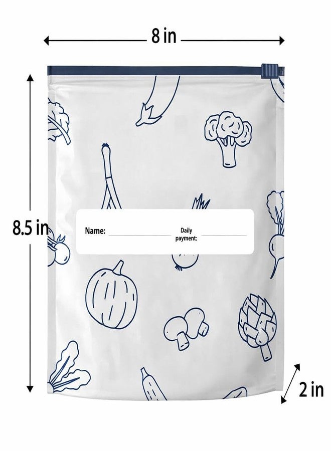 ABTER Reusable Food Storage Bags with Zipper Lock, Aluminum Foil Lining, Widened Bottom Stand-Up Design (Pack of10) - Image 2