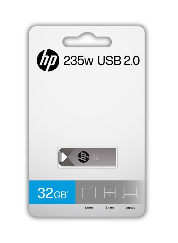 HP 235w 32GB فلاش درايف USB 2.0 - رمادي - Image 2