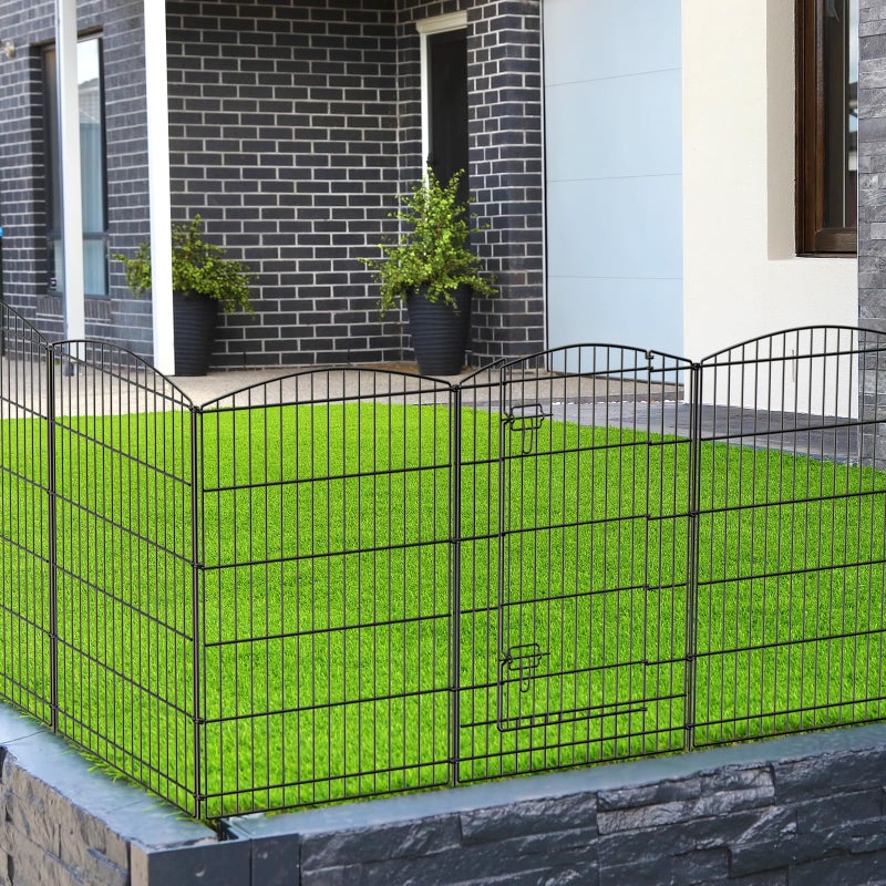 INJOPEXI Decorative Garden Fence 6 Panels 13ft (L)Ã—36in (H) Animal Barrier Fences with 5 Panels + 1 Gate, No Dig Garden Fencing Rustproof Metal Wire Temporary Rabbit Dog Fence for Patio Outdoor Yard - Image 1