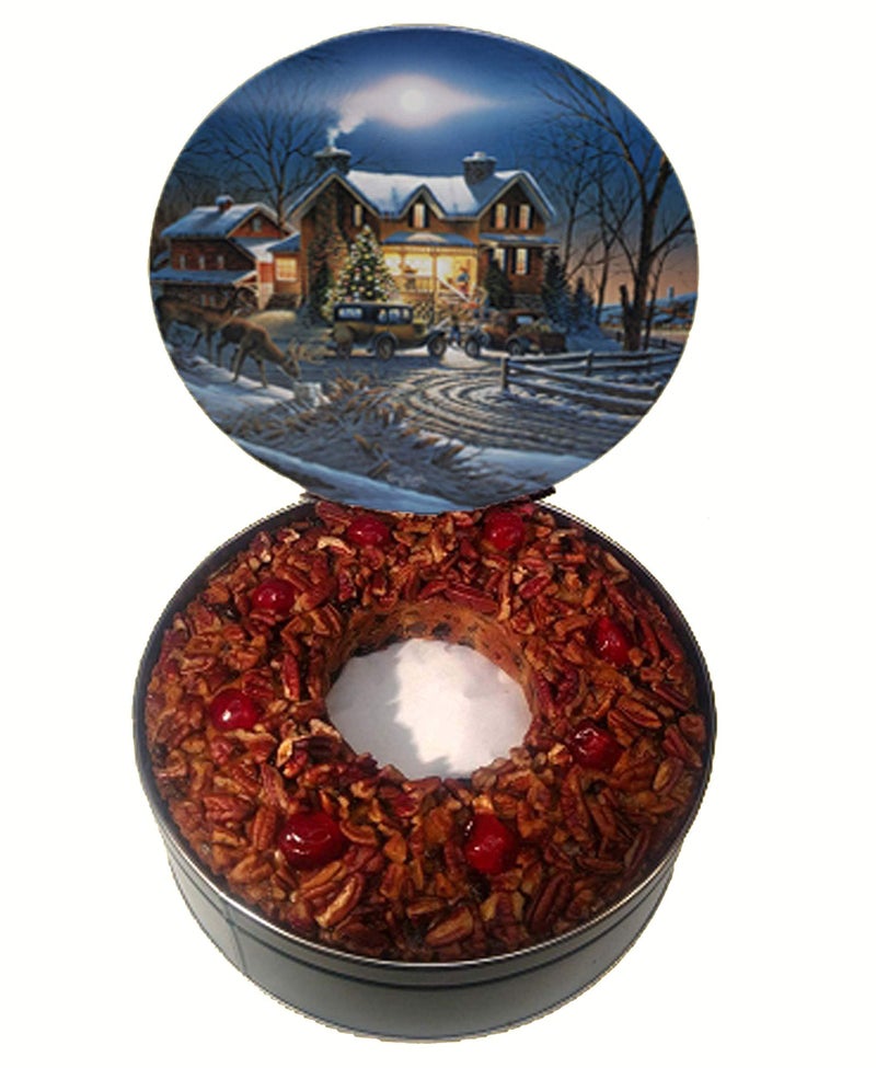 Jane Parker Fruitcake Classic Light Fruit Cake 5 Pound (80 Ounce) Ring in a Collectible Holiday Tin-Holiday-Christmas Cake-The Best Fruitcake You Can Buy - Image 2