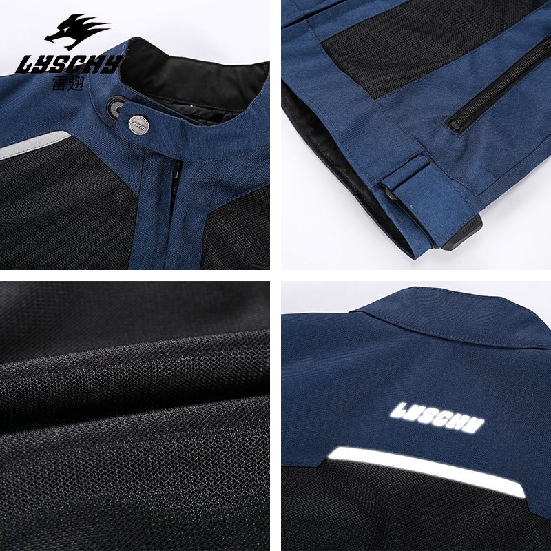 LYSCHY Motorcycle Riding Jacket Summer Mesh Breathable Protective - Image 4
