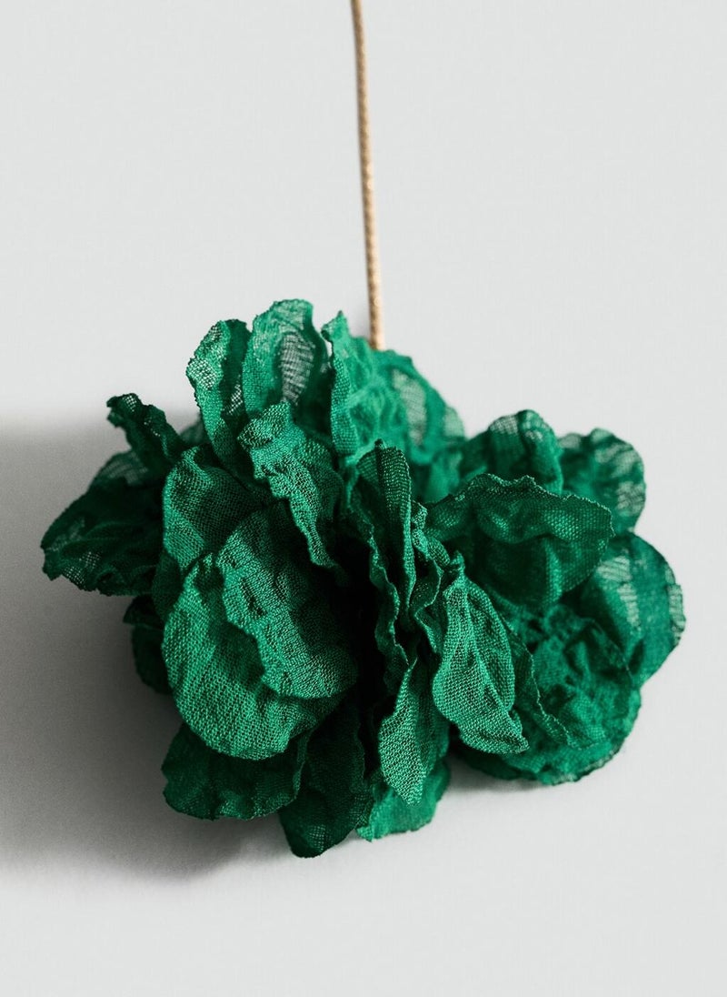 MANGO Woven Hanging Flower Earrings  - Image 2