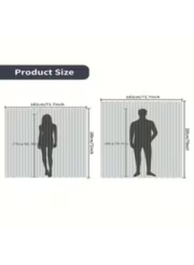 erorex Foldable Gray Privacy Shower Curtain with Grommet Holes, Black Hook Holes, Wave Fold, Machine Washable All-Season, High-Quality Shower Curtain with Hook Accessories. Home Decor, Suitable for Bathroom, Cabinet Partition, Toilet, etc, Cabinet Divider - Image 5