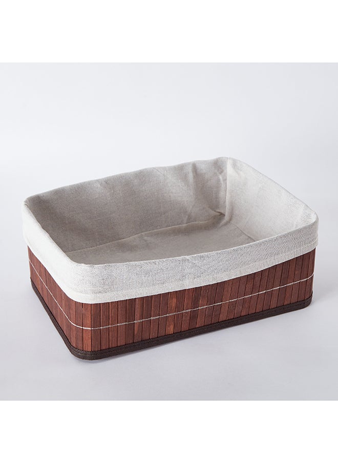 Home Box Knock Down Bamboo Collapsible Medium Storage Basket 29 x 10 x 19 cm  - Image 5