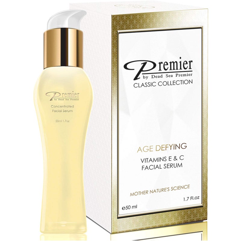 Premier Dead Sea Vitamin E  C facial serum classic collection Concentrated vitamin C serum for face vitamin E oil retinol antiaging serum advanced skincare 17 Floz