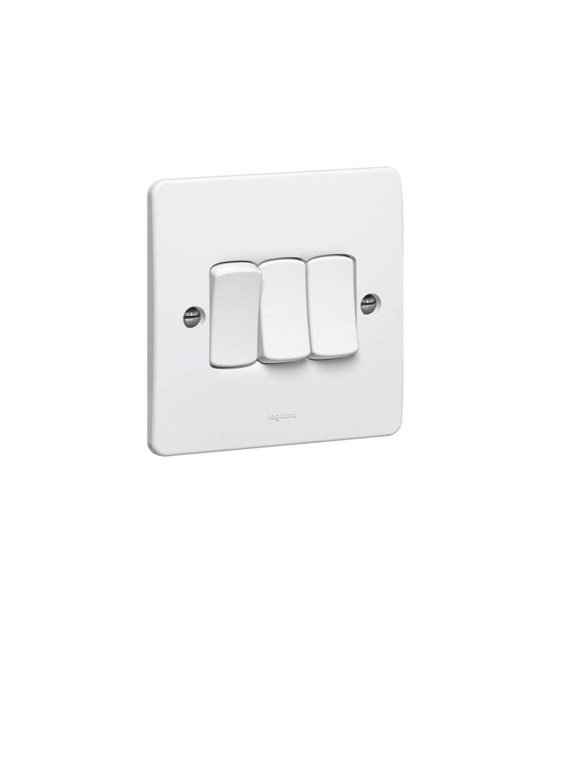 Legrand SINGLE POLE PUSH SWITCH LEGRAND SYNERGY 730124-1 GANG - 10 AX - 250 V - WHITE - Image 3