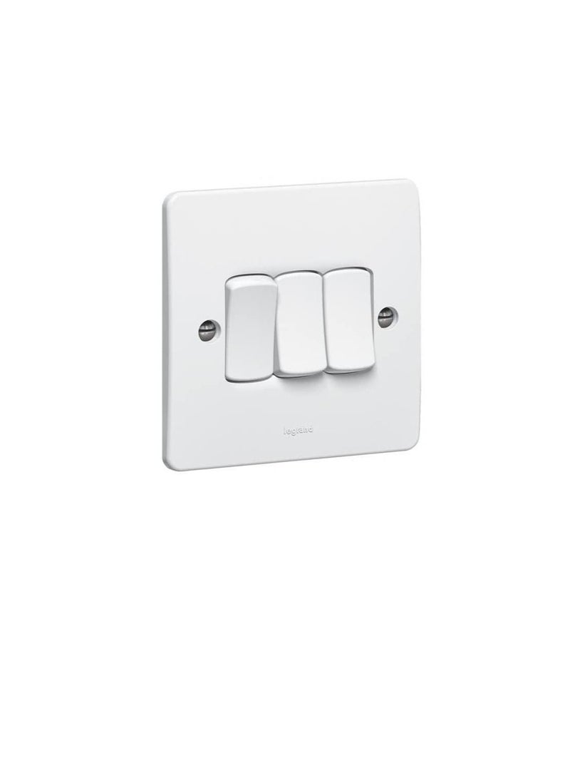 Legrand SINGLE POLE PUSH SWITCH LEGRAND SYNERGY 730124-1 GANG - 10 AX - 250 V - WHITE - Image 2