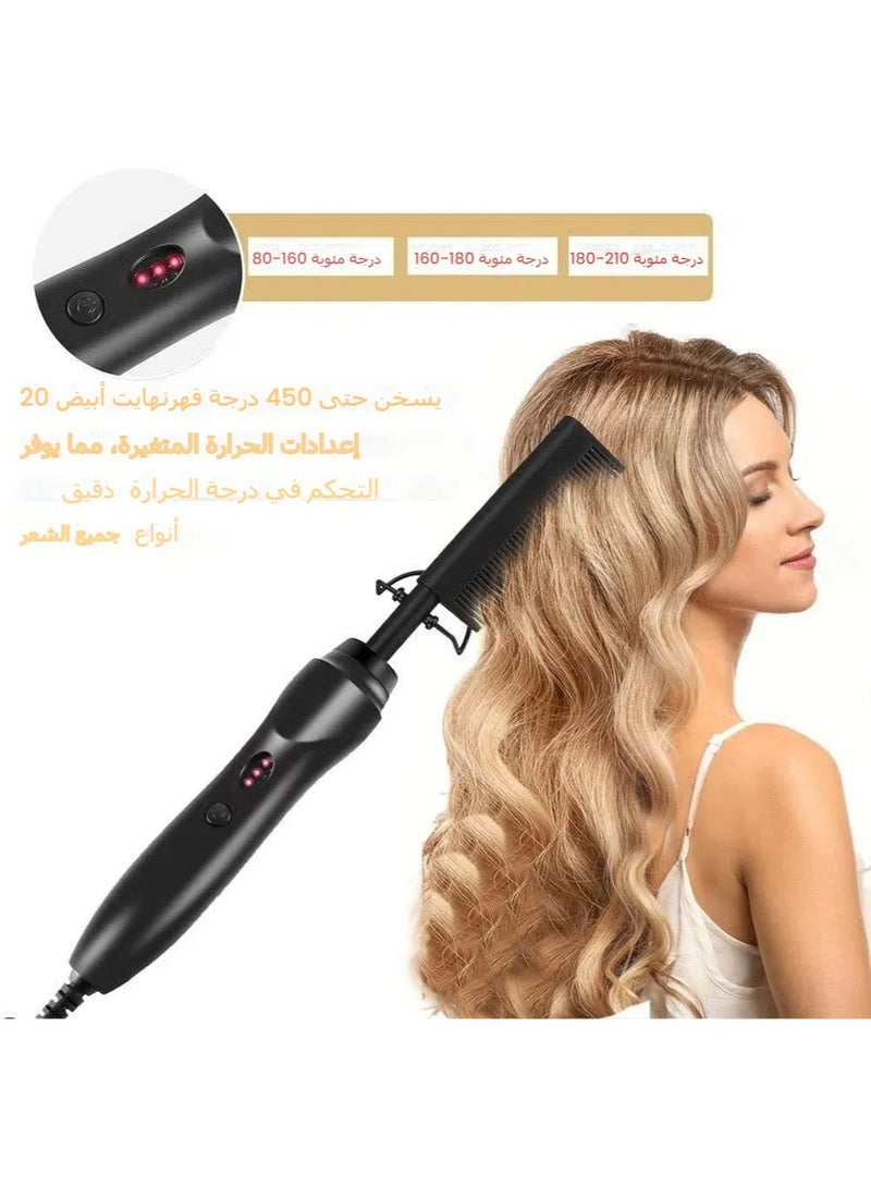 general Wet and Dry Electric Copper Comb Straightening Comb Straightener Home Perm Curling Iron Electric Straightening Comb - Image 4