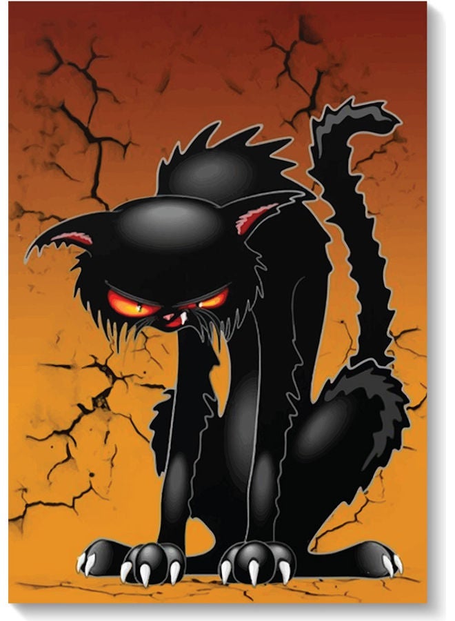 RYN Cat Wall Art Painting Multicolour 40x60cm - Image 1