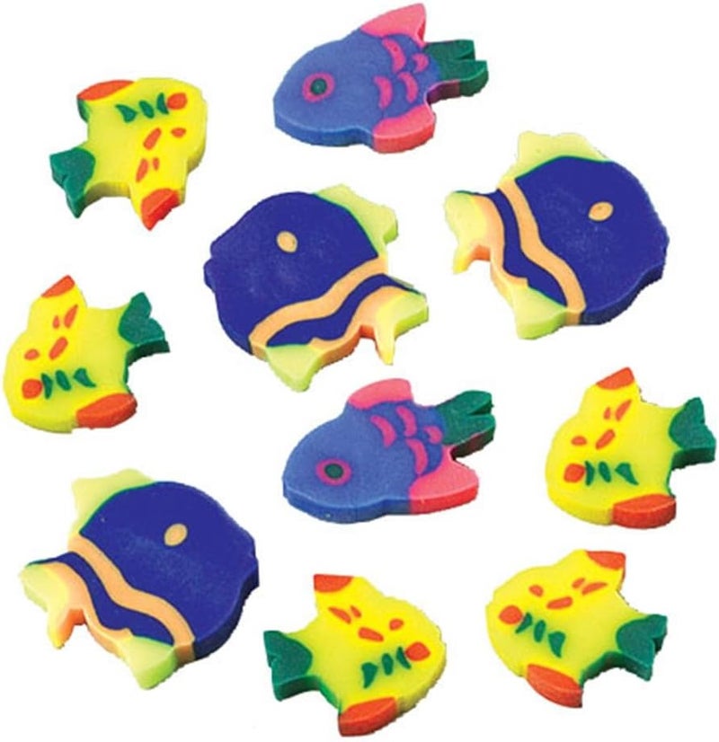 U.S. Toy Mini Fish Erasers - Colorful Classroom Supplies