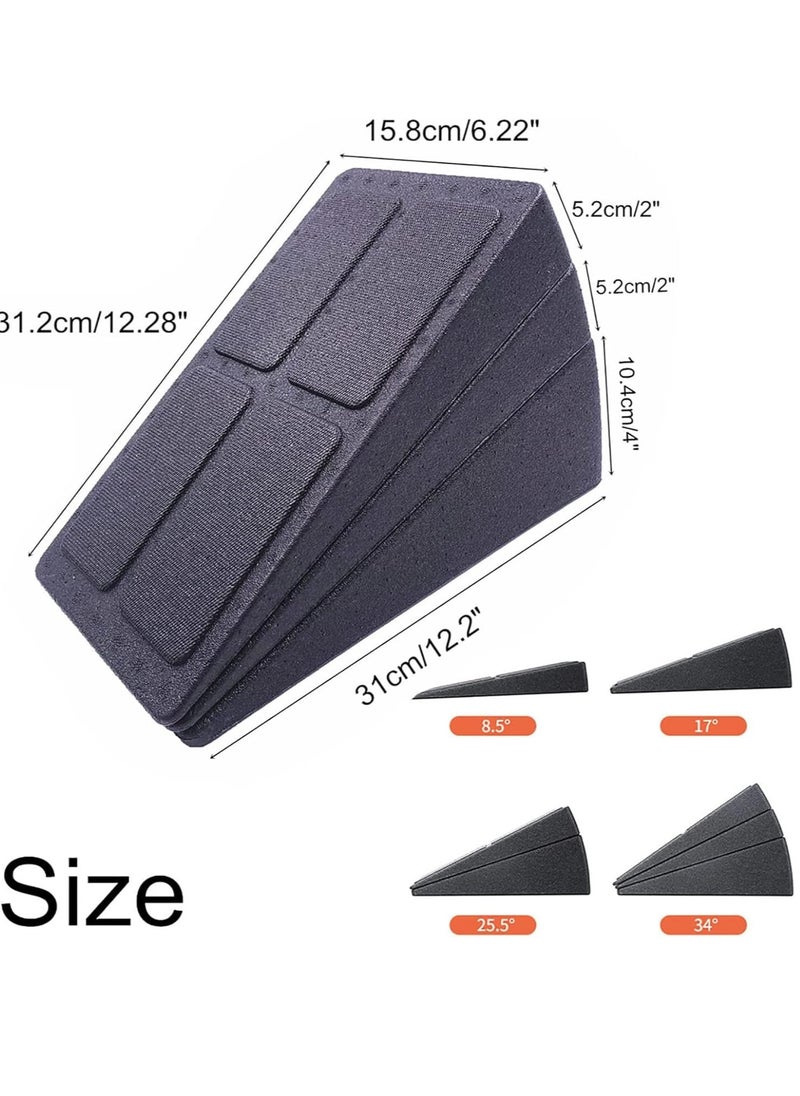 General - Squat Wedge Block, 3 Pieces Slant Board Calf Stretcher, Adjustable Yoga Foam Wedge Calf Raise Blocks for Physical Therapy, Leg, Ankle, and Foot Stretches - Image 1