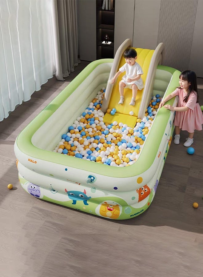 Inflatable Pool for Kids and Adults, 210X140X56CM Thickened Family Swimming Pool for Toddlers, Outdoor, Garden, Backyard, Summer Water Party - Image 3