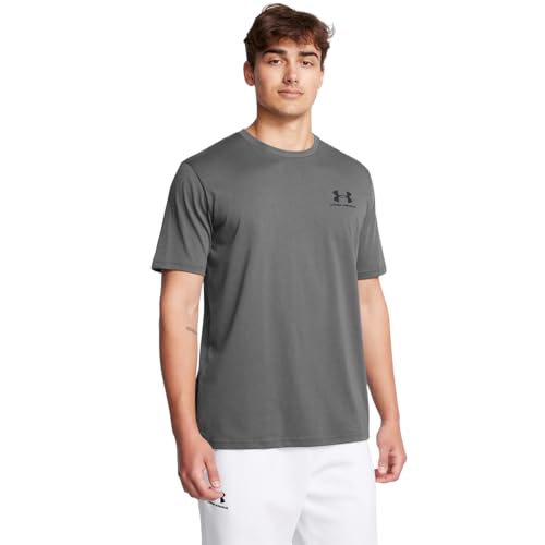 Under Armour Men's Sportstyle Left Chest Short-Sleeve T-Shirt , (025) Castlerock / / Black , 4X-Large - Image 4