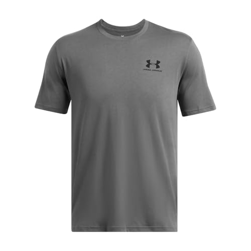 Under Armour Men's Sportstyle Left Chest Short-Sleeve T-Shirt , (025) Castlerock / / Black , 4X-Large - Image 2