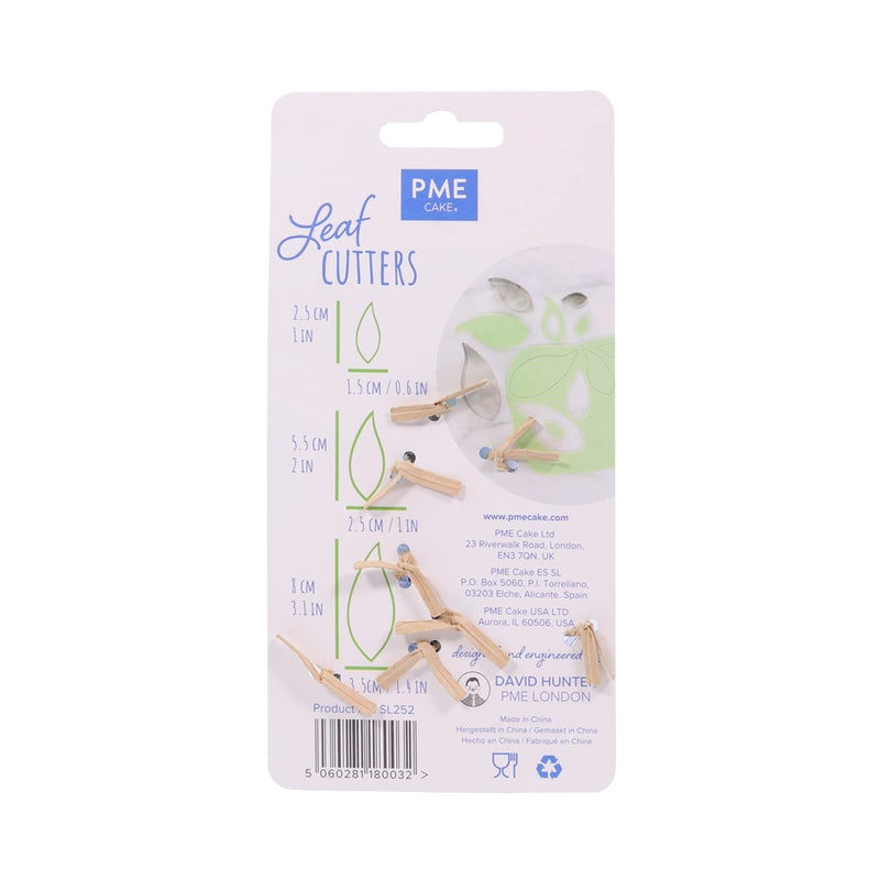 PME Stainless Steel Leaf  Set of 3 Cutters  Standard  Silver - Image 4