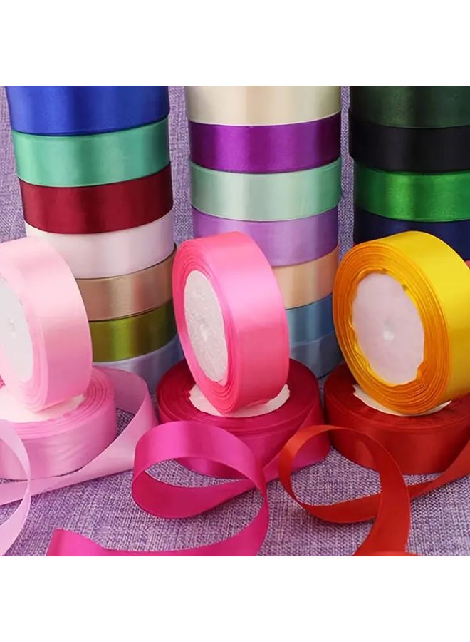 Satin Ribbon 5 Rolls Pack Golden Yellow for Wedding Cake Decor Gift Wrapping - Image 5