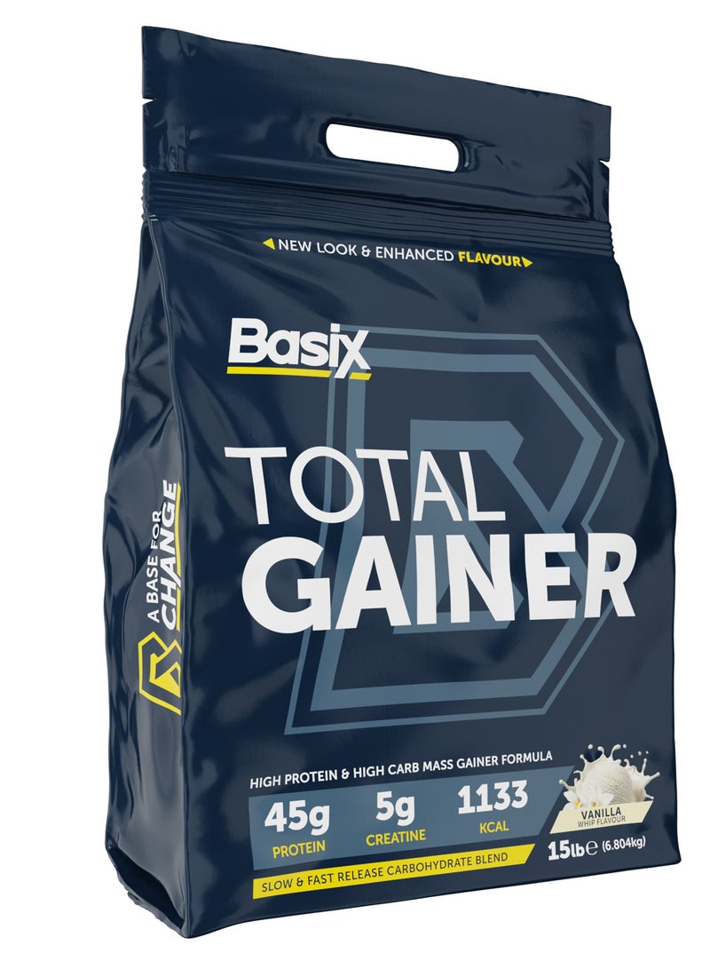 باسيكس توتال جينر عالي البروتين والكارب فانيليا 6.80 كجم - Image 1