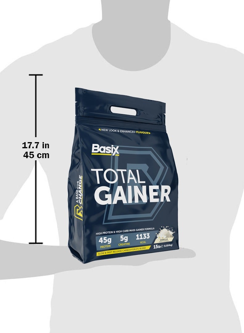 باسيكس توتال جينر عالي البروتين والكارب فانيليا 6.80 كجم - Image 4