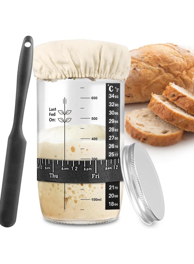 Sourdough Fermentation Tank Sub-kit Tool Kit Fermented Dough Bread Baking Supplies Thermometer With Lid-Specification:Consult Customer Service For Details - Image 1