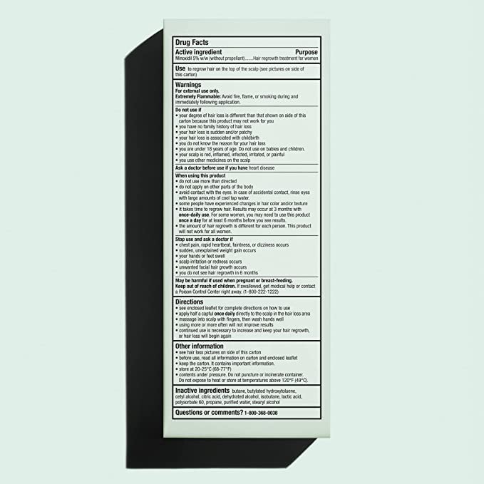 hers Triple Threat Shampoo, Conditioner and Minoxidil Set - Hair Loss Treatment for Women - Includes 5% Foam Minoxidil Treatment, Color Safe Hair Thickening Shampoo and Conditioner - 3 Count - Image 3