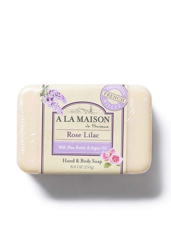A La Maison صابون اليدين الطبيعي المرطب برائحة الورد والليلك المطحون ثلاث مرات (قطعة واحدة من الصابون 88 أونصة) - Image 4