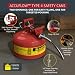 Justrite Type II Gasoline Safety Can Red Galvanized Steel FM Approved - Image 3
