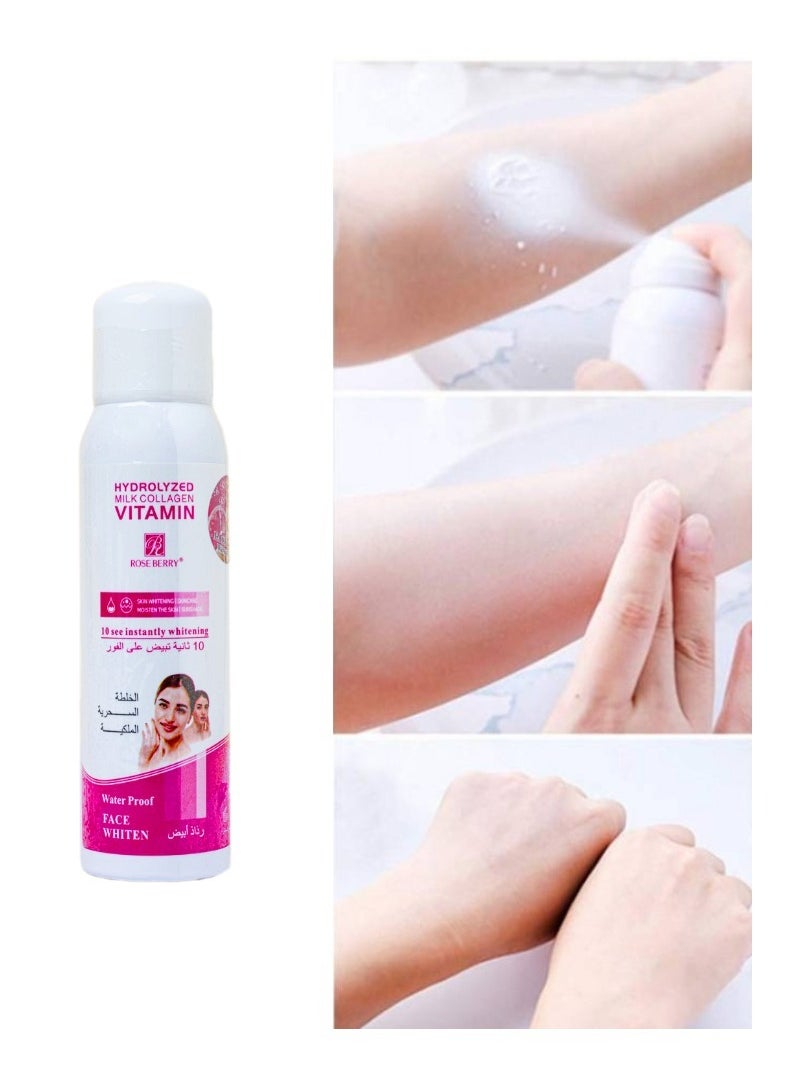 Generic Hydrolyzed Milk Lightening Spray with Vitamin & Collagen White 150ml  - Image 2
