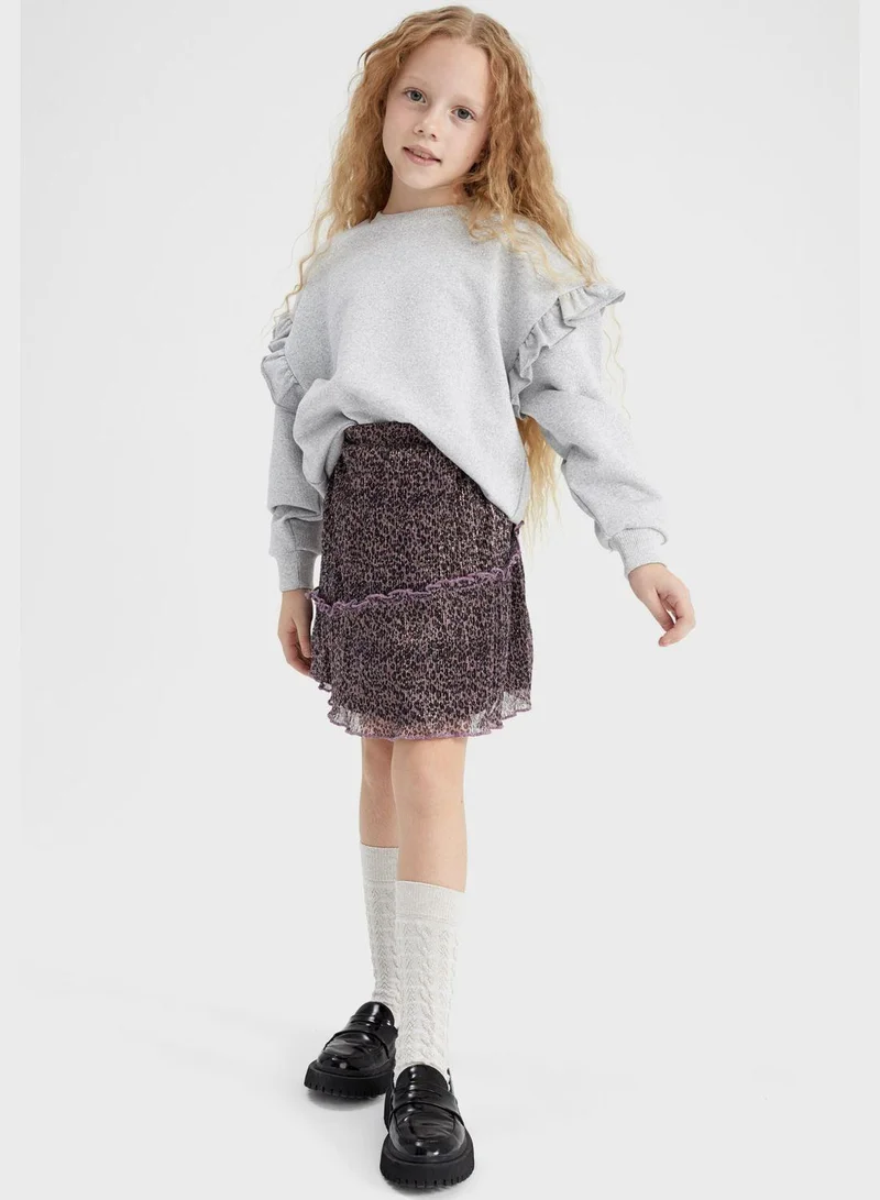 DeFacto  Kids Printed Midi Skirt  | Best Price UAE