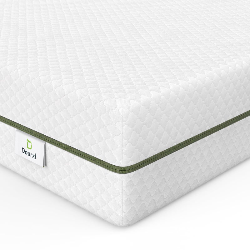 Dourxi Crib Mattress, Dual-Sided Comfort Baby and Toddler Mattress with Gel Memory Foam and Removable Cover, Fits Standard Size Cribs and Toddler Bed, 52x27.5x5.5 inches - Image 1