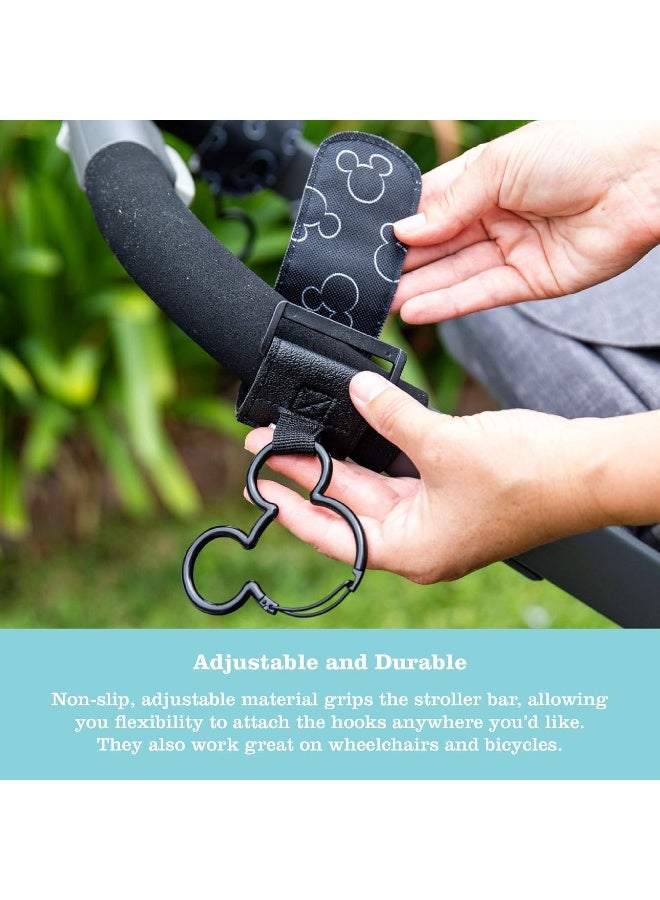 J.L. Childress Disney Baby by J.L. Childress Mickey Stroller Hooks, 2 Pack, Black - Image 3