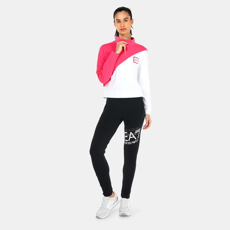 EA7 Emporio Armani Women's Train Master Half-Zip Crop Top