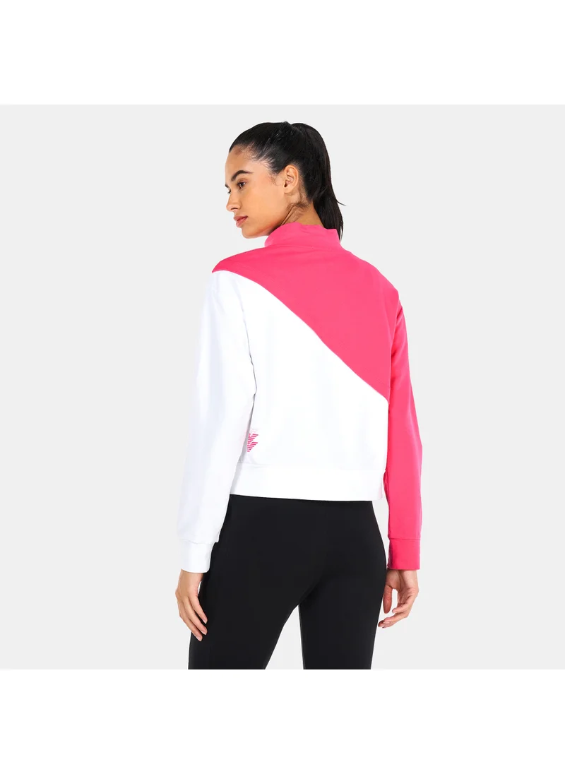 EA7 Emporio Armani Women's Train Master Half-Zip Crop Top