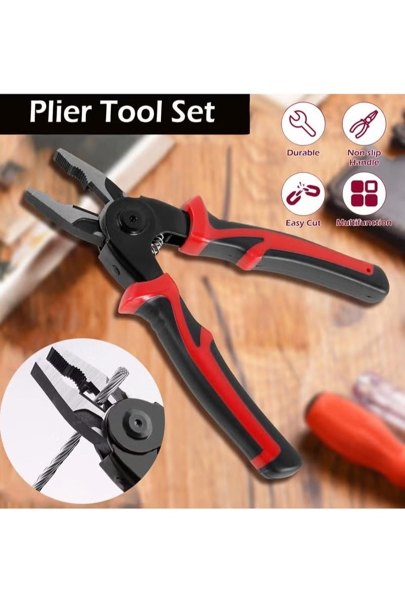 Denx 5-in-1 Heavy Duty Multi-Purpose Tool Set, Wire Strippers, Cable Cutters, and Crimping Pliers - Image 3