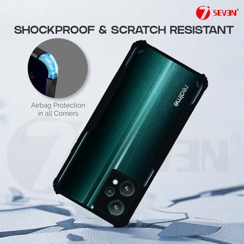 7-Seven 7SEVEN® Ipacky Back Cover for Realme 9 4G | Realme 9 Pro Plus Mobile Back Case Shock Proof Design Camera Edges Protection Crystal Clear Phone Case Precise Cutouts Matte Black Soft Bumper Phone Cover - Image 4