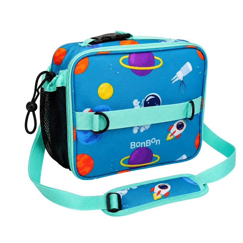 Bonbon - Insulated Kids Lunch bag With Bottle Holder - Space Tour - Image 1