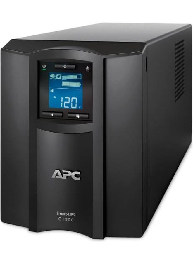 اي بي سي جهاز APC Smart-UPS Tower طراز SMC1500IC هو مزود طاقة لا ينقطع (UPS) بتصميم برجي (Tower)، يوفر طاقة مقدرة بـ 1500 فولت أمبير (VA) بجهد إدخال وإخراج رئيسي 230 فولت (V)، ويحتوي على شاشة عرض بلورية (LCD) ومنفذ SmartConnect، ويوفر 8 مخارج IEC 320 C13 ومخرجين (وصلتين) توصيل IEC Jumper، ولونه أسود.