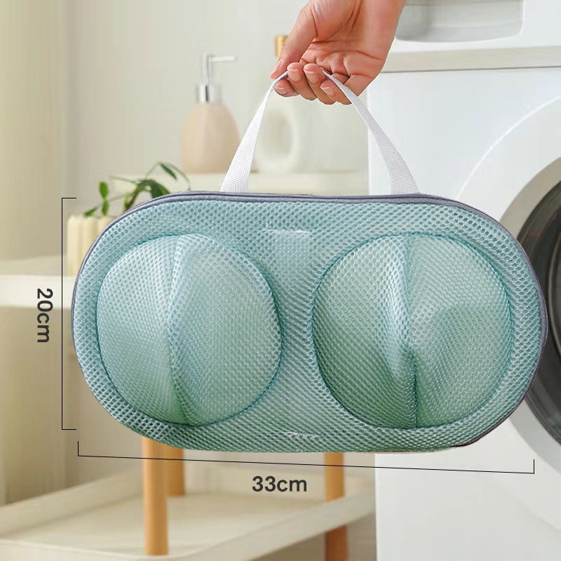 Laundry Bag Anti-Deformation Roller Protective Cover Home Use Net Pocket Bra Laundry Protective Bag For Washing Machine Portable-green 