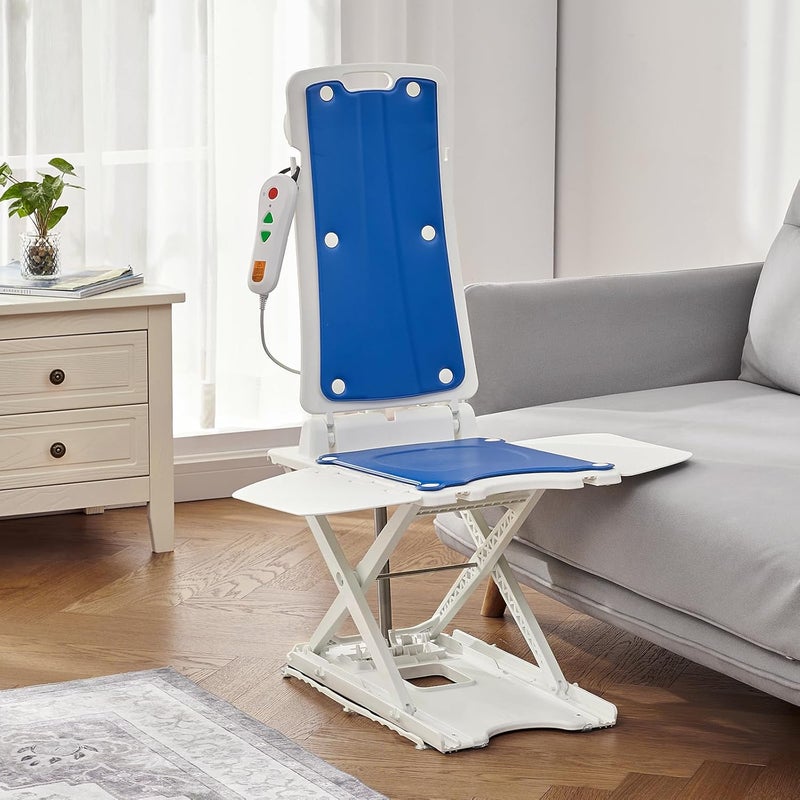 Electric Bath Lift Chair for Elderly - Blue