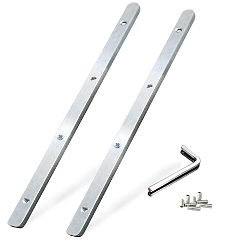Hawmow Guide Rail Connector Accessory Kit 71358 482107 for Festool Makita DeWalt Track Saw Long Cuts, Triton in Integrated Guide Rail T-Slots for Secure Cutting, 2 Pack, Sliver - Image 1