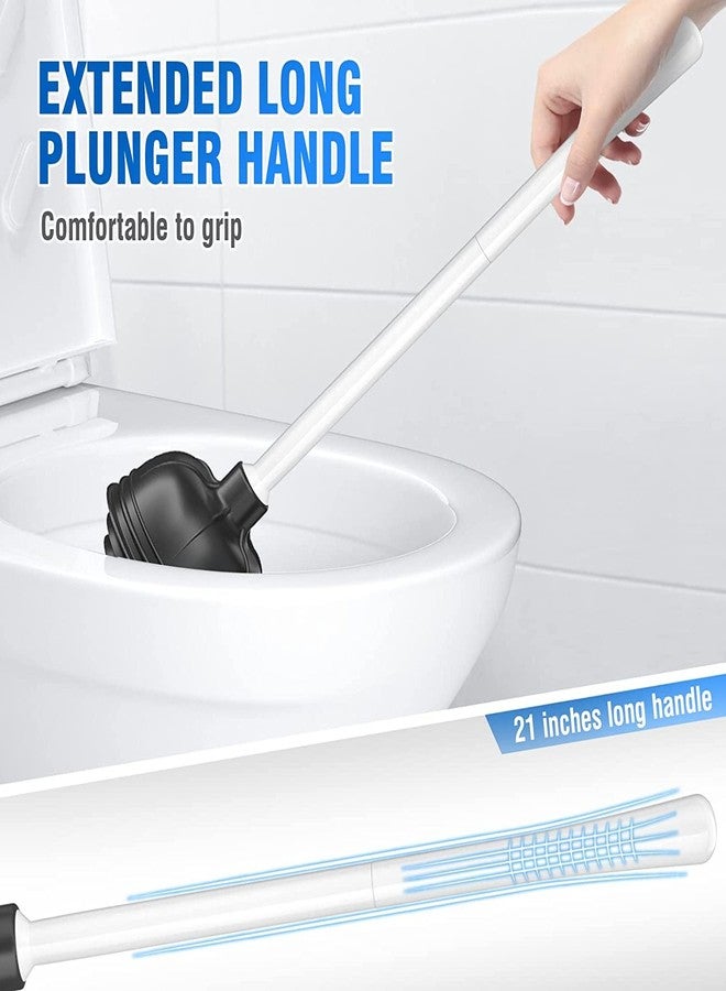 uptronic Toilet Plunger with Holder, Unique Plunger with All-Angle Design, Plungers for Bathroom with Holder, Heavy Duty Toilet Plunger for 5.7-inch Toilet Drain Bathroom Cleaning - Image 4