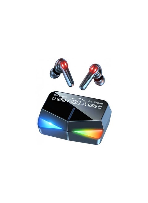 M28 Headset Game Earbuds True Wireless Headphones LED Light Display With Mic