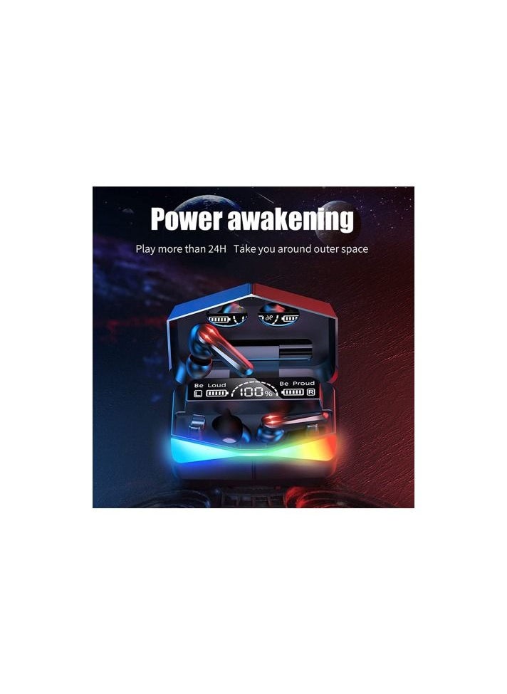 M28 Headset Game Earbuds True Wireless Headphones LED Light Display With Mic