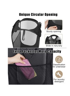 TYCOM Foldable Pop Up Net Laundry Basket Storage Solution Compact Bin Mesh Collapsible Bag  Laundry Hamper  Collapsible Laundry Basket with Durable Handles & Side  - Image 5