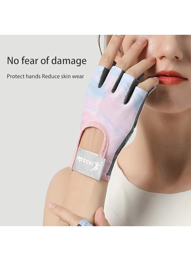 REXCHI Gym Gloves Women & Men - Breathable Workout Gloves Silicone Non-Slip Padded Palm, Enhanced Grip, Multi-purpose Exercise Gloves For Sport Training Cycling Weightlifting - Image 4